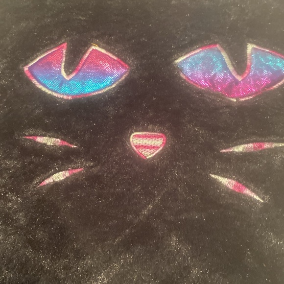 NWT Black Cat Plush Bag - Picture 3 of 4